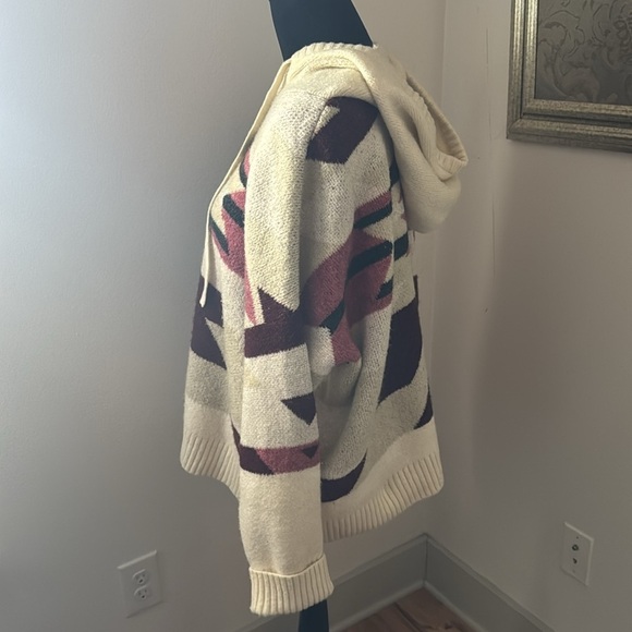 Lou & Grey Slopeside Hoodie sweater geo print chunky pullover Sz XL - Picture 4 of 9